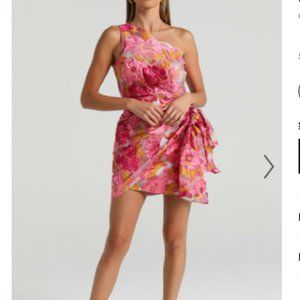 Pink Floral Cocktail Dress